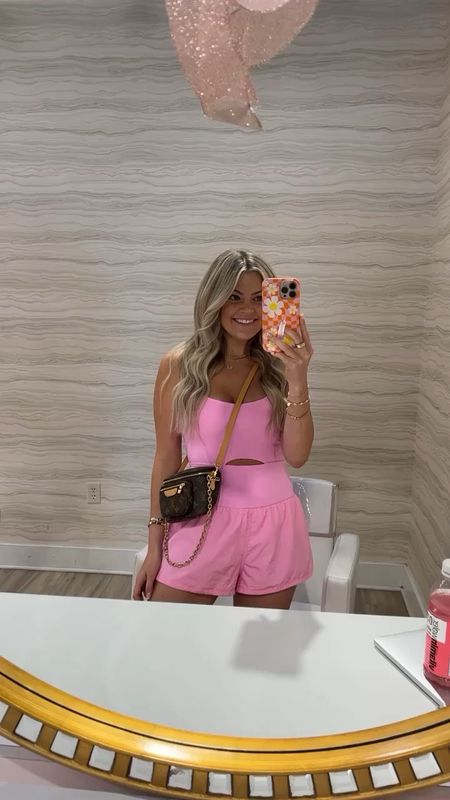My favorite romper in pink! 

@freepeople #fpmovement #freepeople 
Free people movement, activewear, workout outfits, athleisure, mom outfit,  bump friendly

#LTKFind #LTKunder100 #LTKFitness