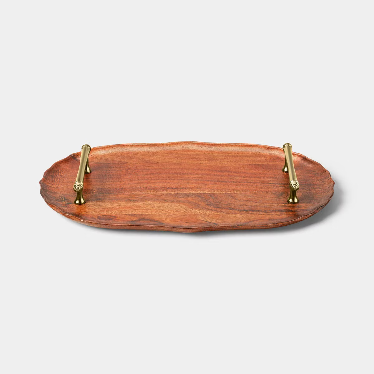 Wood Serve Tray with Gold Handle - Threshold™ | Target