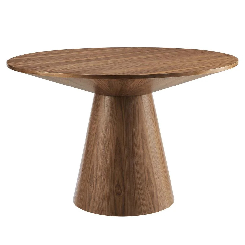 Modway Provision 47" Round Modern Style MDF Wood Dining Table in Walnut - Walmart.com | Walmart (US)