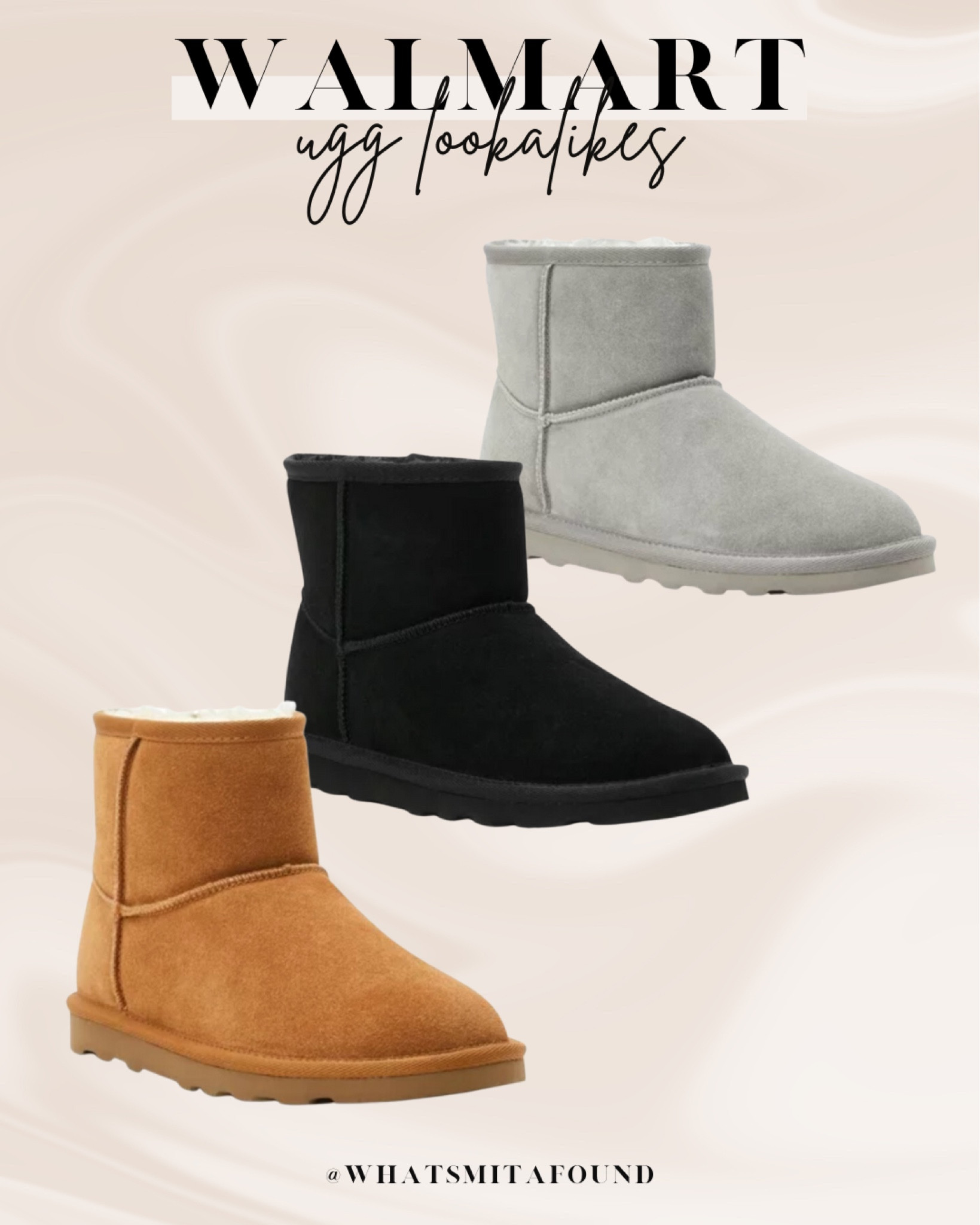 Walmart new arrival, Walmart UGG lookalikes, UGG Dupes, Ugg look for less, UGG mini look for less, UGG mini lookalikes,
UGG mini dupe, affordable Sherpa boots, affordable booties, trendy Sherpa boots, trendy Sherpa booties, winter booties, fall booties 

#LTKshoecrush #LTKfindsunder50 #LTKSeasonal