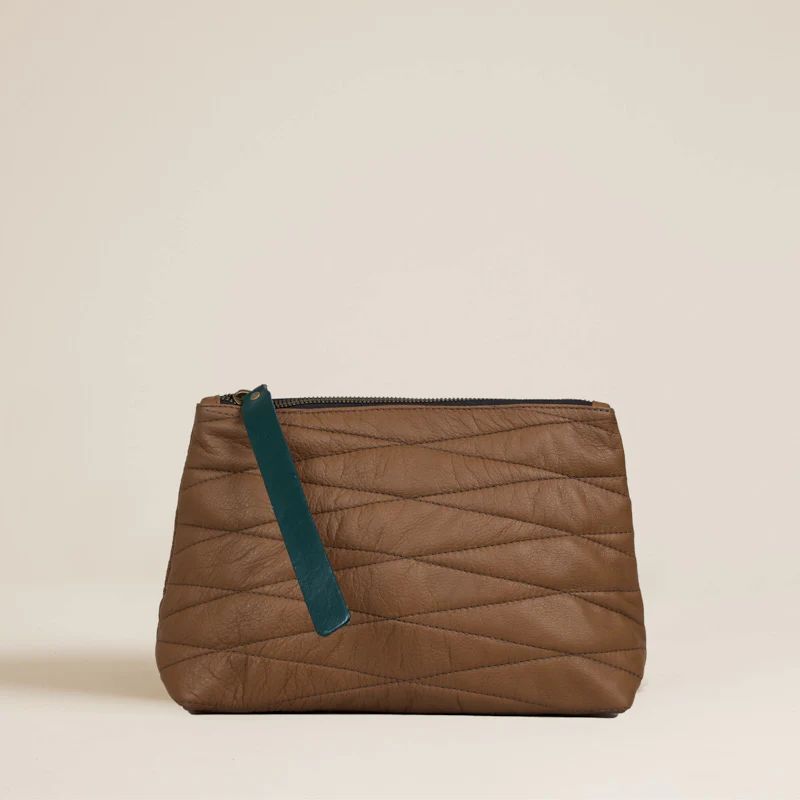 Bella Clutch - Leather Luggage Quilted | Parker Thatch