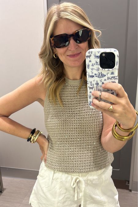Love these $17 sunglasses from Target this shape is so popular right now!
And this crochet tank and white linen shorts are the perfect combo! 


#LTKstyletip #LTKfindsunder50