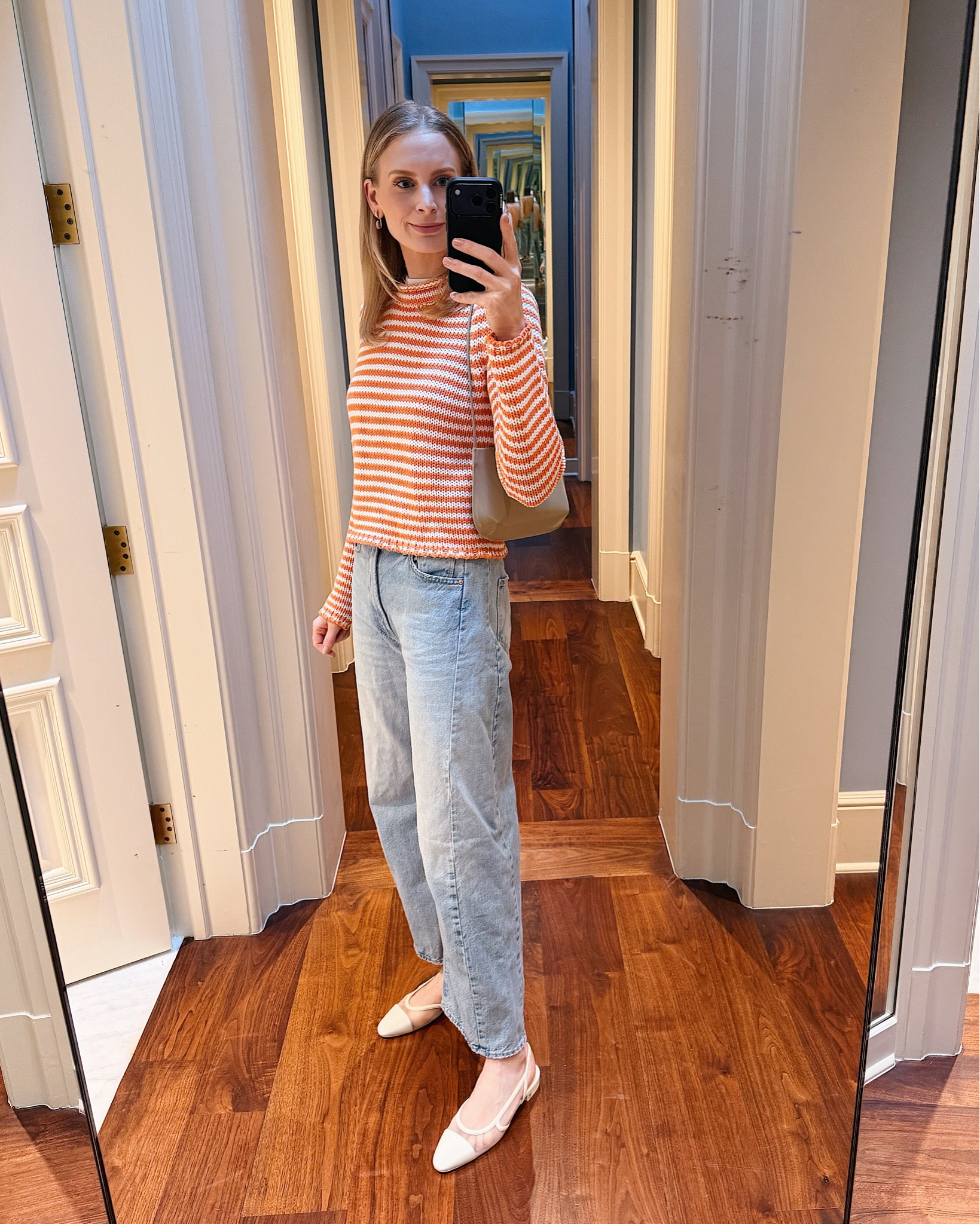 Today’s look! My shoes are Chanel 🧡🤍

#LTKootd