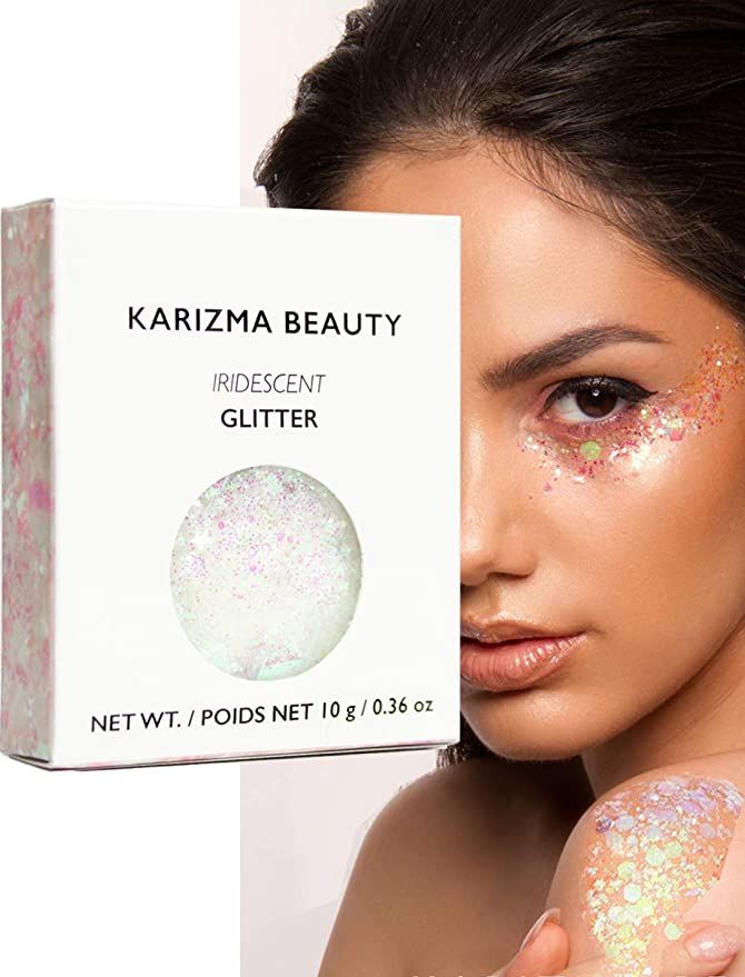 KARIZMA Holographic Iridescent Glitter. 10g Chunky Face Glitter, Hair Glitter, Eye Glitter and Bo... | Amazon (US)