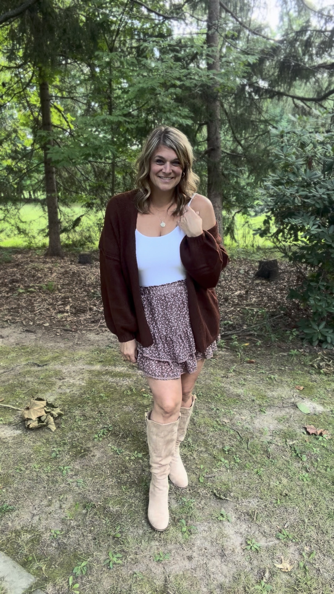 Amazon outfit perfection 🤎🍂

This whole look is from Amazon and it is SO comfy! The skirt is actually a skort 🙌🏼—so you get the cute, flowy skirt look with the comfort and coverage of shorts. Paired it with a double-lined cami, the coziest oversized cardigan, and comfy suede boots and I’m officially obsessed.

Easy, flattering, comfortable AND cute enough for all the fall things. 🍁✨

Everything is linked! 🤎#AmazonFashion #FallOutfitIdeas #MidsizeFashion #AffordableFashion #AmazonStyle

#LTKTall #LTKMidsize #LTKOver40