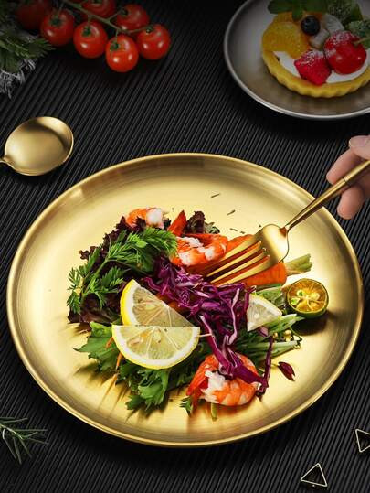 1pc Stainless Steel Plate | SHEIN