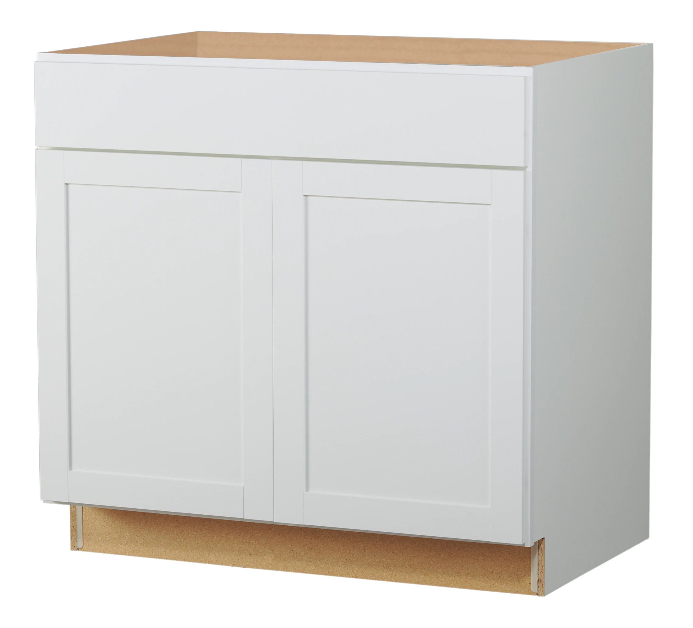 Diamond NOW Arcadia 36-in W x 35-in H x 23.75-in D White Sink Base Fully Assembled Cabinet (Reces... | Lowe's
