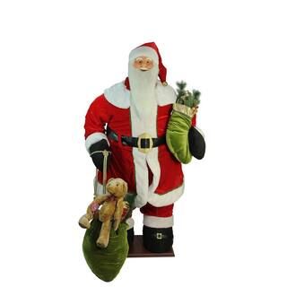 Northlight 60 in. Christmas Life-Size Deluxe Animated Musical Inflatable Santa Claus Figure 32265... | The Home Depot