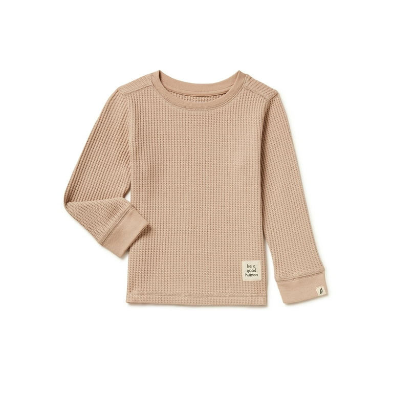 easy-peasy Baby and Toddler Boy Long Sleeve Solid Waffle Tee, Sizes 12 Months-5T | Walmart (US)