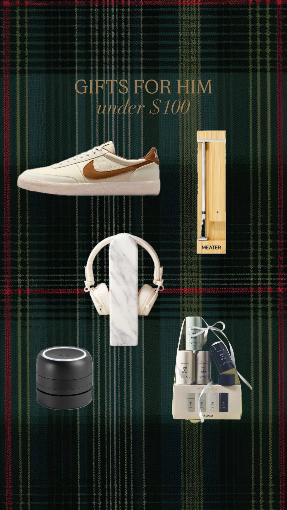 Gifts for him, under $100! For the guy who likes his car smelling good, casual shoes that elevate any outfit, likes a cooking gadget, likes to sample deodorant scents that are also a great travel size or a chic way to display his headphones!

#LTKHoliday #LTKFindsUnder100 #LTKSaleAlert