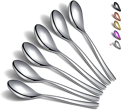Teaspoons, 6 Piece Spoons Silverware, Stainless Steel Small Spoons, Tea Spoons for Home, Kitchen or  | Amazon (US)