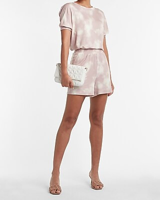 Tie Dye Short Sleeve Bubble Sweatshirt | Express