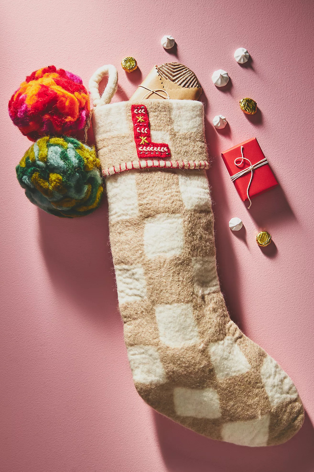 Monogram Felted Stocking | Anthropologie (US)