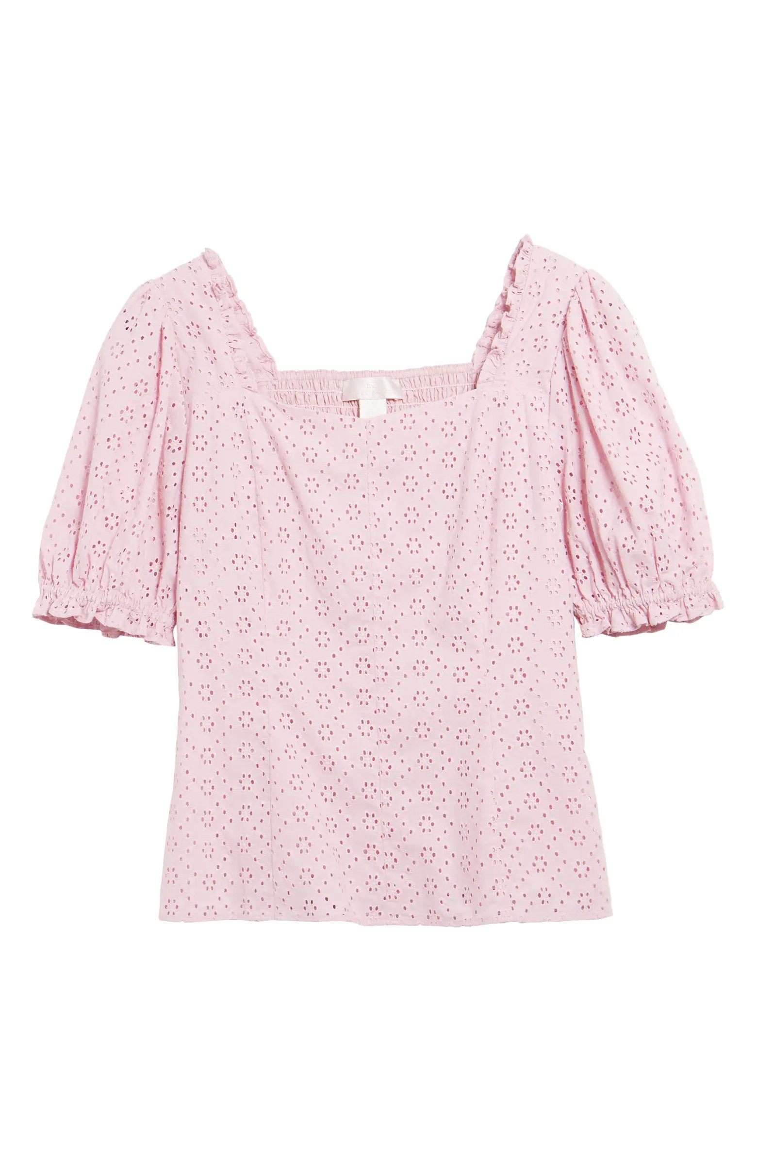 Puff Sleeve Eyelet Top | Nordstrom