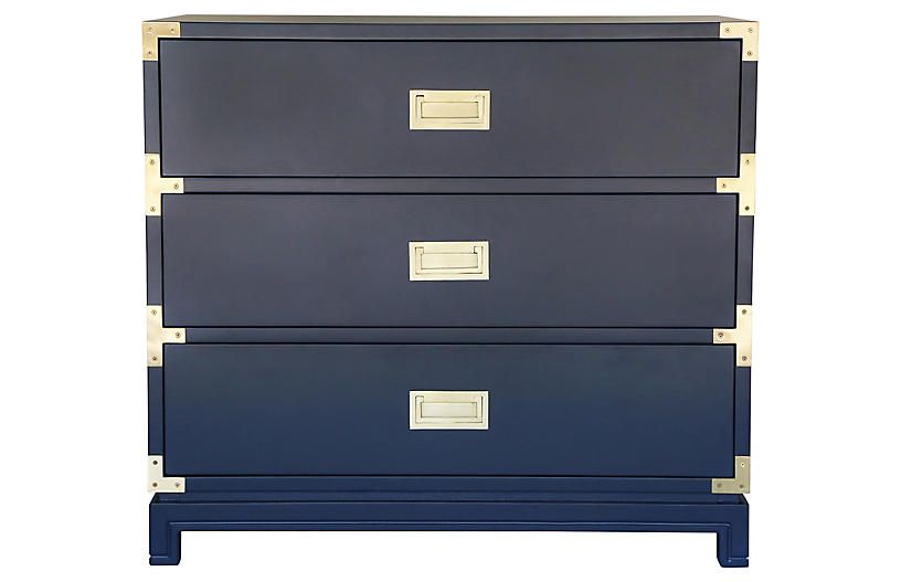 Carlyle Campaign Dresser, Navy | One Kings Lane
