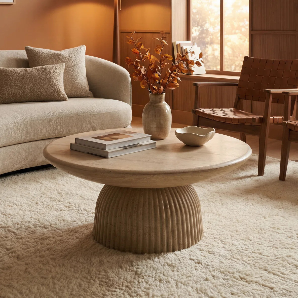 Tithi Round Concrete Coffee Table | Wayfair North America
