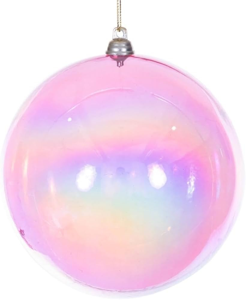 Vickerman 797129-4.75" Pink Iridescent Ball Christmas Tree Ornament (3 Pack) (MC250279W) | Amazon (US)