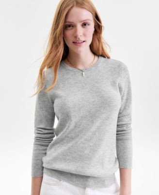 Women's Long-Sleeve Crewneck Sweater, Macy's Exclusive | Macy's