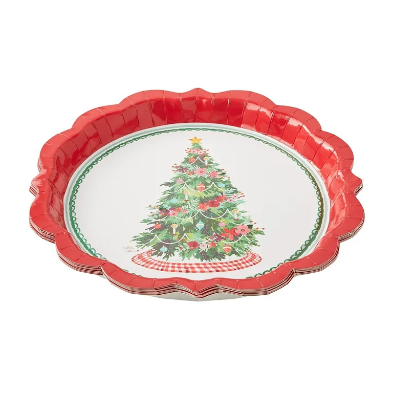 The Pioneer Woman Christmas Tree Disposable Dinner Plates, 11.5", 8 Count - Walmart.com | Walmart (US)
