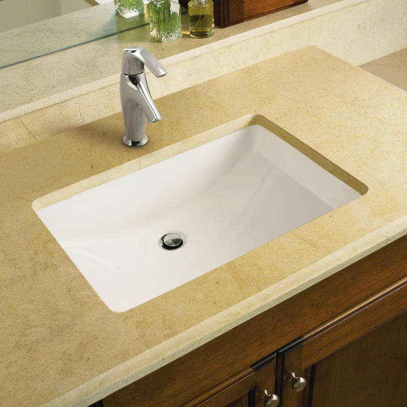 K-2214-0 Ladena Ceramic Rectangular Undermount Bathroom Sink with Overflow | Wayfair North America