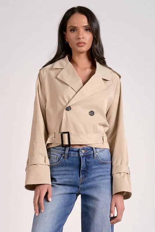 Dakota Cropped Trench Natural / XS | Shop Elan