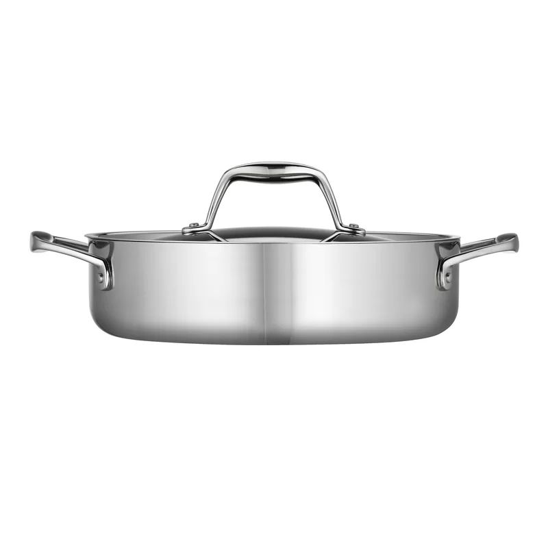 Tramontina Gourmet Tri-Ply Clad Stainless Steel Round Braiser with Lid | Wayfair North America