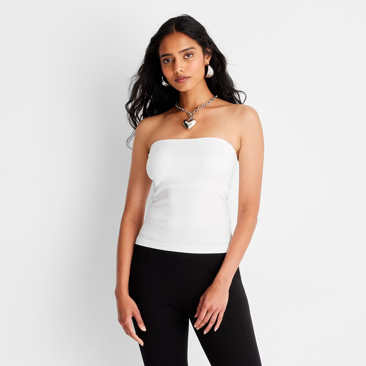 Women's Seamless Tube Top - A New Day™ White S | Target