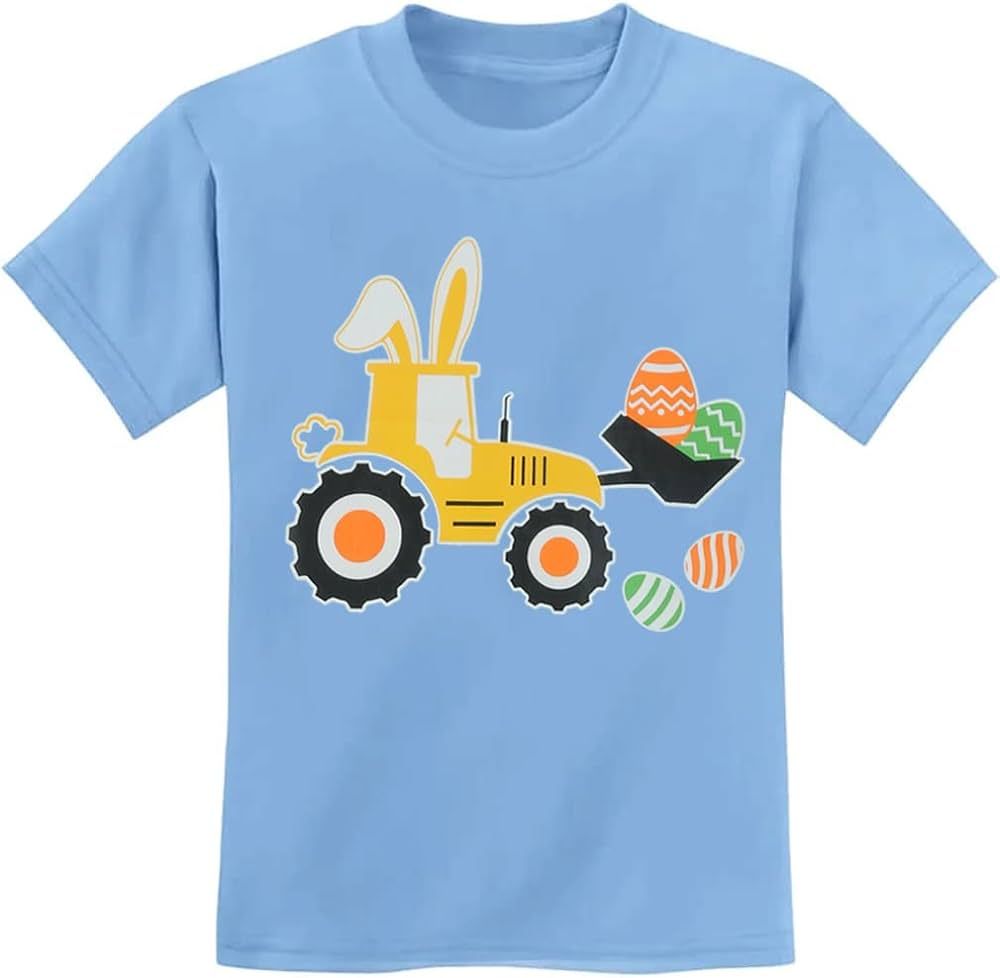 DDSOL Easter Bunny Shirt for Toddler Boys Girls Eggs Hunts Tractor T-Shirts Kids Eggs-cavator Tee... | Amazon (US)
