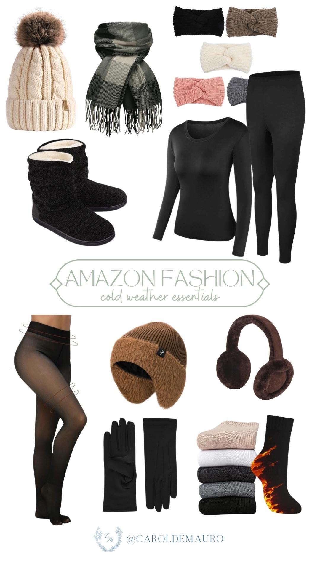Don't let the freezing temperatures stop you from looking your best with this selection of Amazon winter staples. From fleece-lined leggings to plush ear muffs, these affordable picks are guaranteed to keep you toasty.

amazon fashion, layering pieces, cold weather essentials, winter accessories, wardrobe must-have, affordable finds, cozy look, seasonal layers

#LTKSeasonal #LTKFindsUnder50 #LTKU