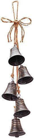 KPCB Christmas Bells Rustic Christmas Decor Vintage Style Bronze Decorations Set of 5 | Amazon (US)