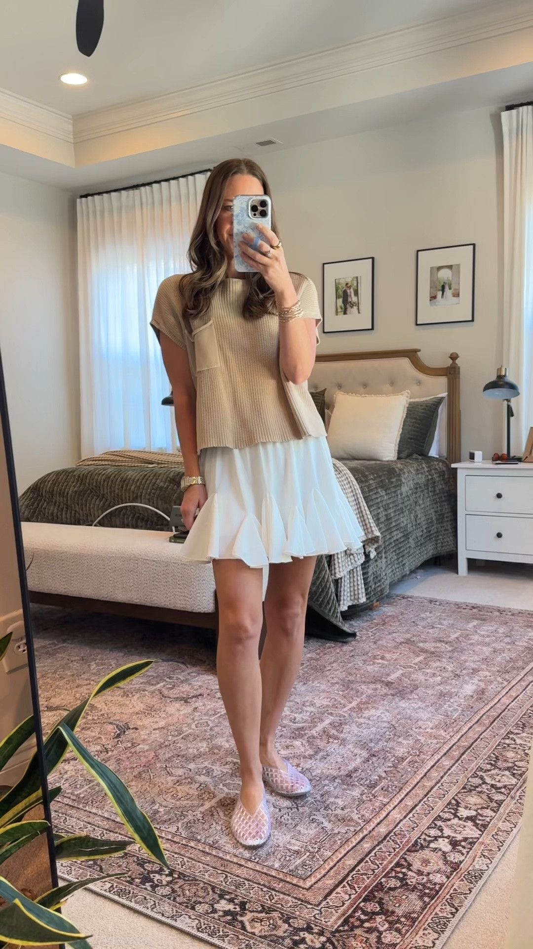 Sunday church outfit, all from Amazon 🤍

A neutral sweater tank + white ruffle mini skirt + jelly flats for an easy feminine church outfit that still feels comfortable and polished.

#LTKAmazonFinds #LTKChurchOutfit #LTKStyleTip #LTKSeasonal #LTKClassicStyle

#LTKgrwm #LTKSeasonal
