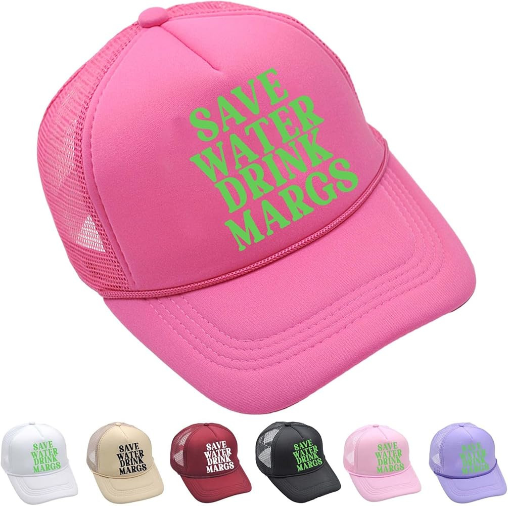 Water Drink Margs Trucker Hat Trendy Vintage Funny Cute Graphic Country Hat Women | Amazon (US)