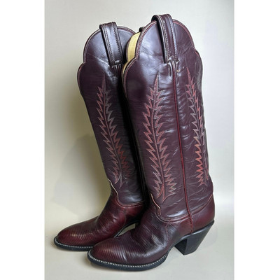 Vintage Tony Lama Boots | Burgundy Leather | Size 5B | Cowboy | eBay US