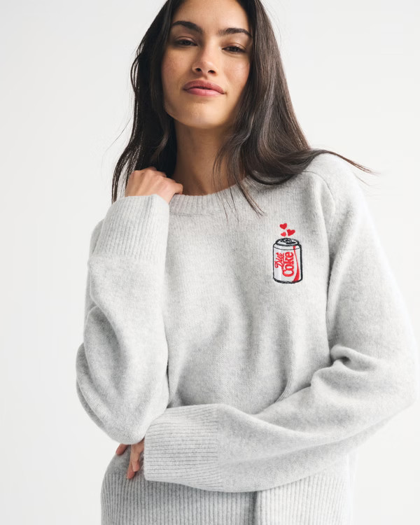 Women's The A&F Madeline Dog Crew Sweater | Women's Tops | Abercrombie.com | Abercrombie & Fitch (US)
