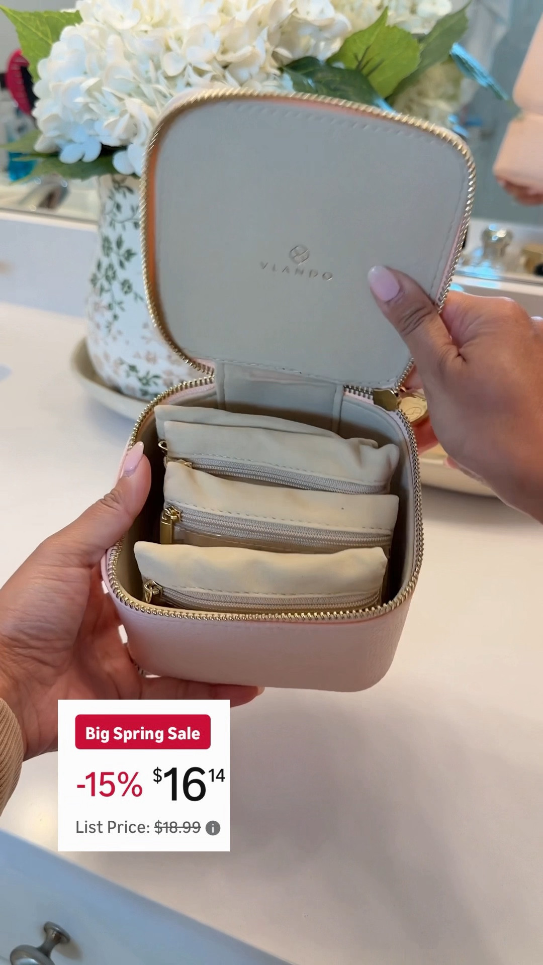 Sale Alert! - Travel Jewelry Box with 6 Velvet Jewelry Bags! 

#LTKTravel #LTKgrwm #LTKSaleAlert