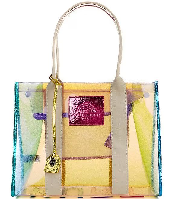 Kurt Geiger London Medium Vinyl Rainbow Shimmer Southbank Tote Bag | Dillard's | Dillard's