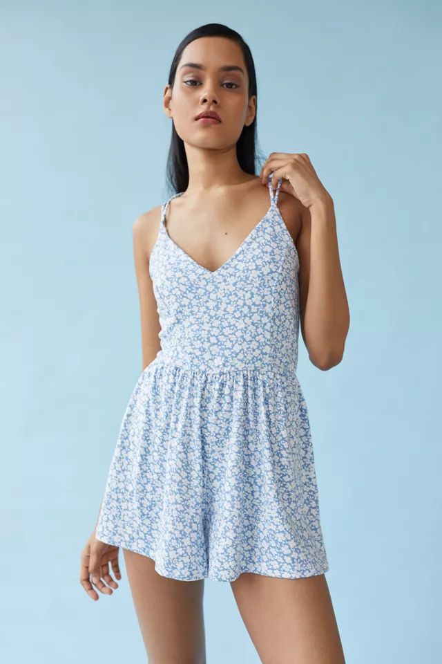 UO Sherri Floral Romper | Urban Outfitters (US and RoW)