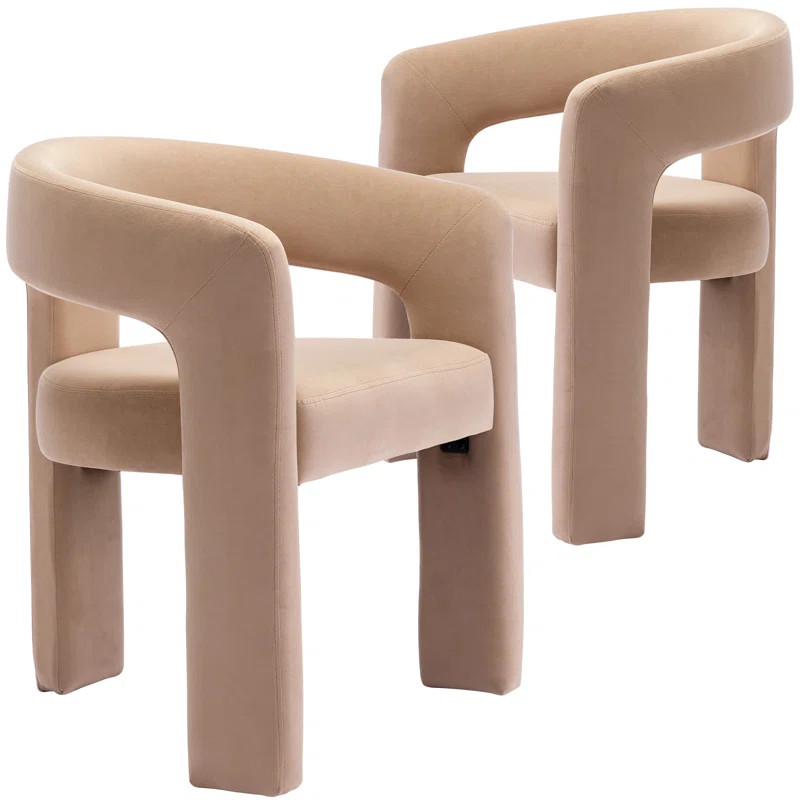 Modern Upholstered Barrel Dining Chairs (Set of 2) | Wayfair North America