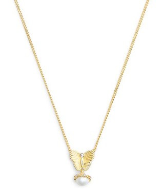 COACH Signature Heritage Butterfly Pearl Short Pendant Necklace | Dillard's | Dillard's