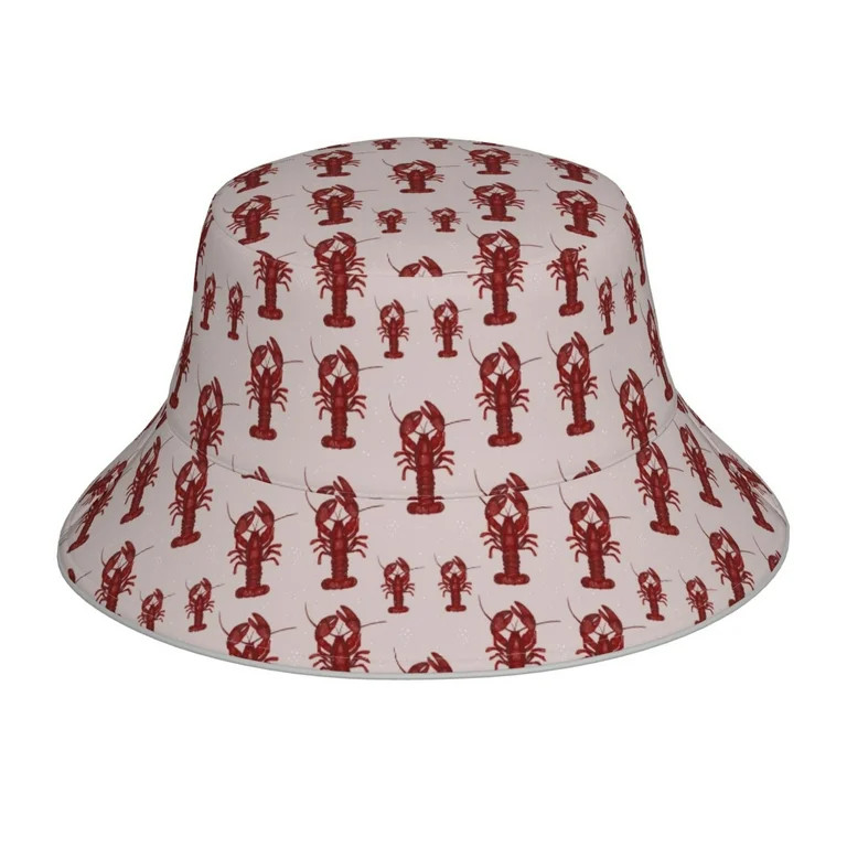 Xecao Red Lobster With Claws Print Men and Women Night Reflective Hat Runner Cap Visor Bucket Hat... | Walmart (US)