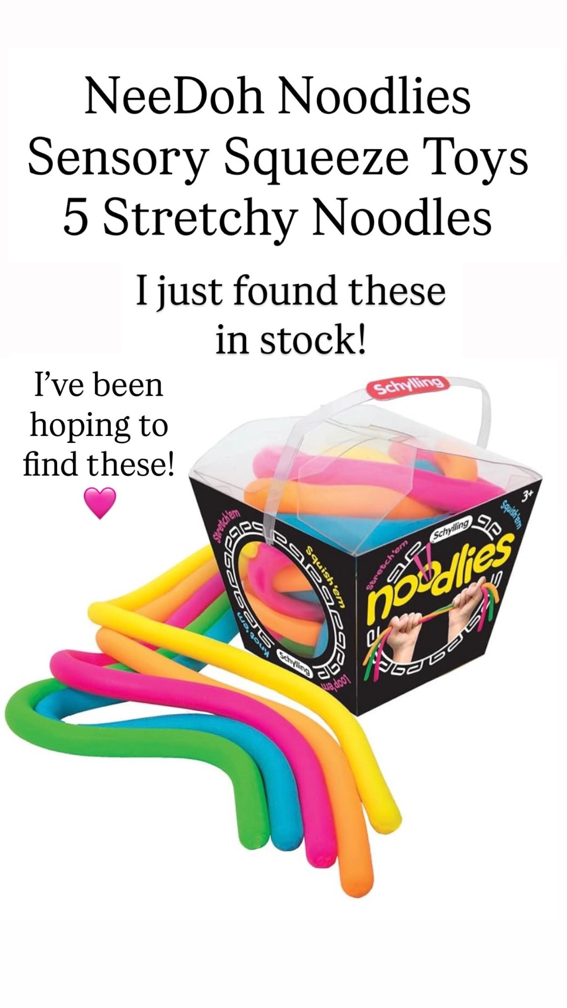 NeeDoh Noodlies - Sensory Squeeze Toy - Contains 5 Stretchy Noodles

#LTKKids