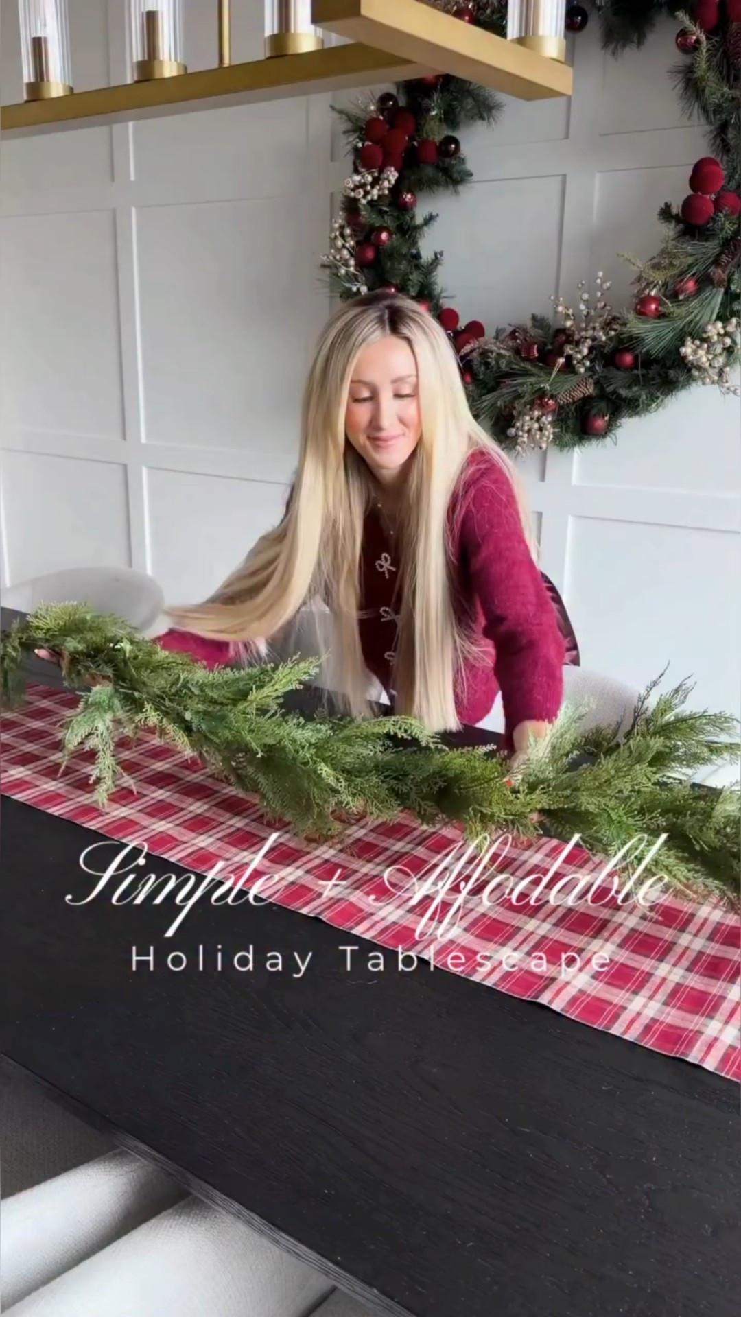 Simple and affordable holiday tablescape!

Holiday, holiday home, holiday home decor, holiday table, holiday tablescape, Christmas, Christmas decor, Christmas dinner, plaid, dinnerware, wine glass, greenery, twinkle lights, glassware, red candle, dining chair, dining table 

#LTKHoliday #LTKSeasonal #LTKHome
