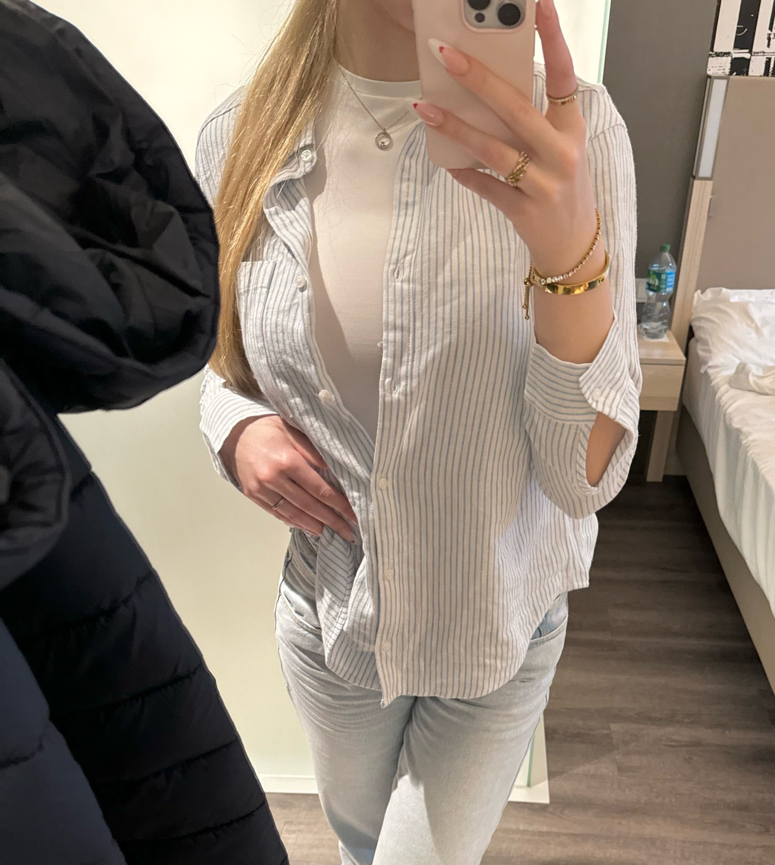 Hollister, striped blue blouse 