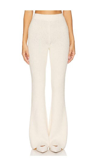 Nika Rib Pant in Ivory | Revolve Clothing (Global)