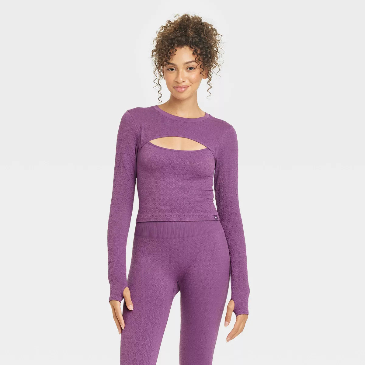 Women's Textured Seamless Long Sleeve Top - JoyLab™ | Target