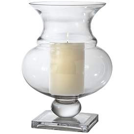 Charleston Clear Glass 13 1/2" High Vase Candle Holder | Lamps Plus