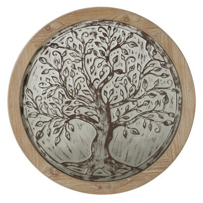 Wooden Tree Embossed Wall Decor Brown - Olivia & May | Target