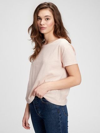 Relaxed Striped Cropped Top | Gap (US)