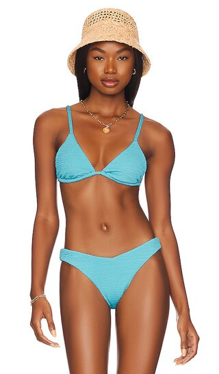Cooper Bikini Top in Aqua | Revolve Clothing (Global)
