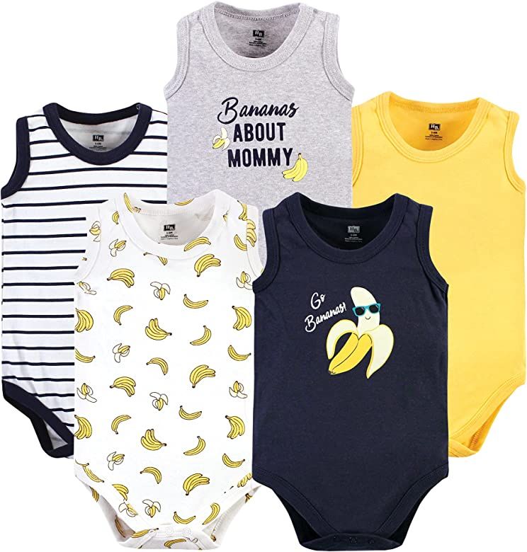Hudson Baby Unisex Baby Cotton Sleeveless Bodysuits | Amazon (US)